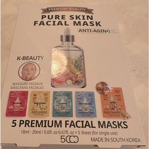 Pure skin facial mask anti aging 5 premium facial mask
